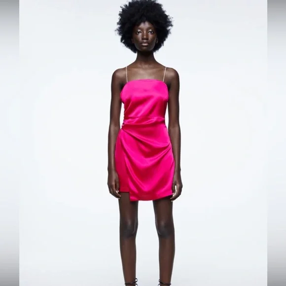 knee length dresses for ladies ZARA Pink Mini Dress  XS Size UAE  Sam's Store Ukay Ukay- Hamdan Street,  Abu Dhabi